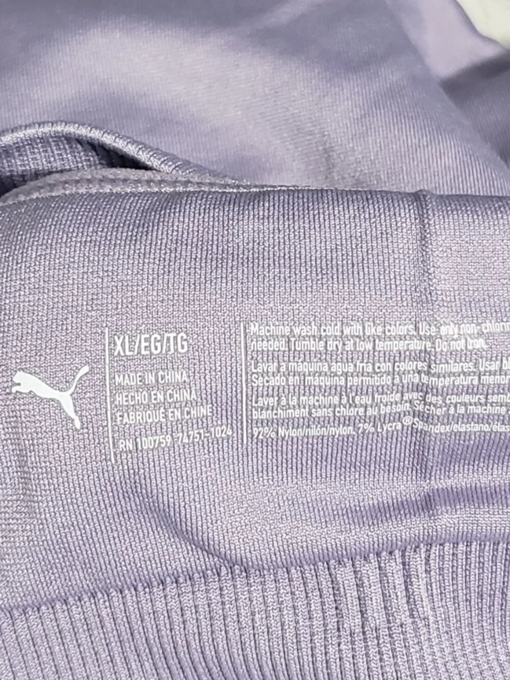 PUMA  Purple Lilac Padded Sports Bra  XL